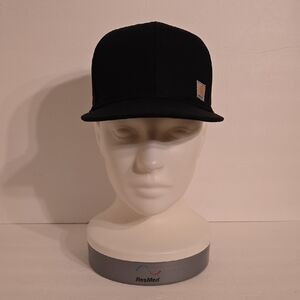 Carhartt Black Logo Patch Snapback Cap - OS